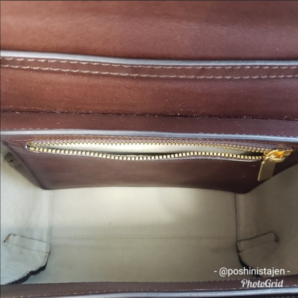 ❌ NWT Santoni Two-tone Brown Leather Handbag - Picture 14 of 15